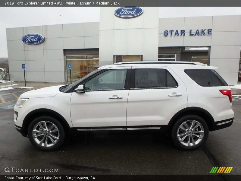 White Platinum / Medium Black 2019 Ford Explorer Limited 4WD