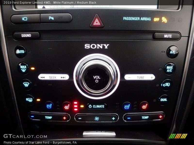 Controls of 2019 Explorer Limited 4WD