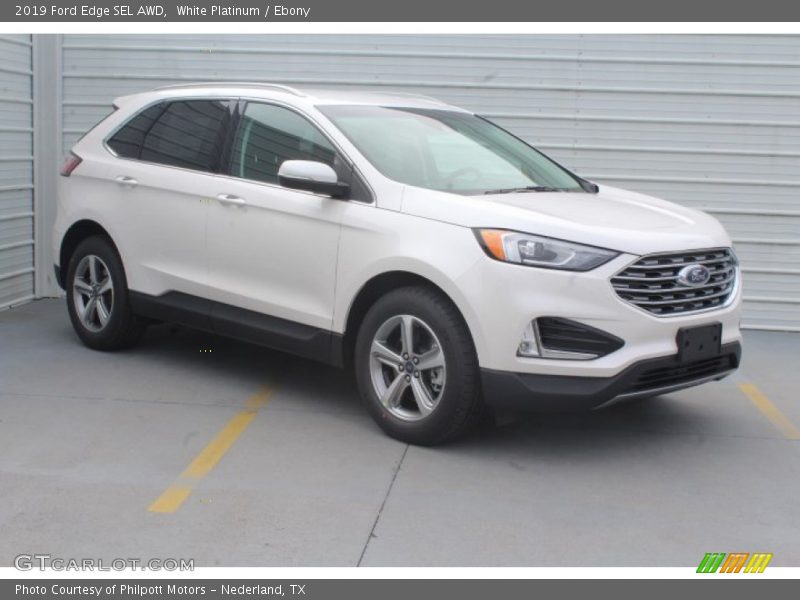 White Platinum / Ebony 2019 Ford Edge SEL AWD