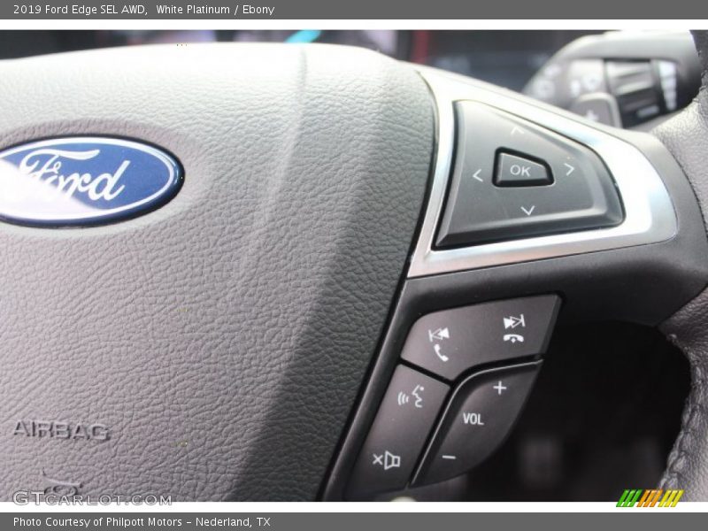 White Platinum / Ebony 2019 Ford Edge SEL AWD
