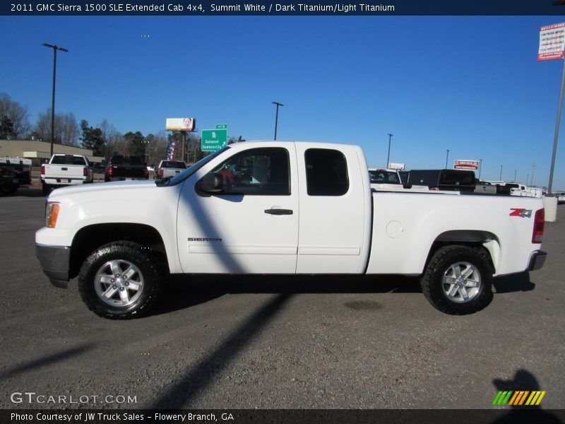 Summit White / Dark Titanium/Light Titanium 2011 GMC Sierra 1500 SLE Extended Cab 4x4