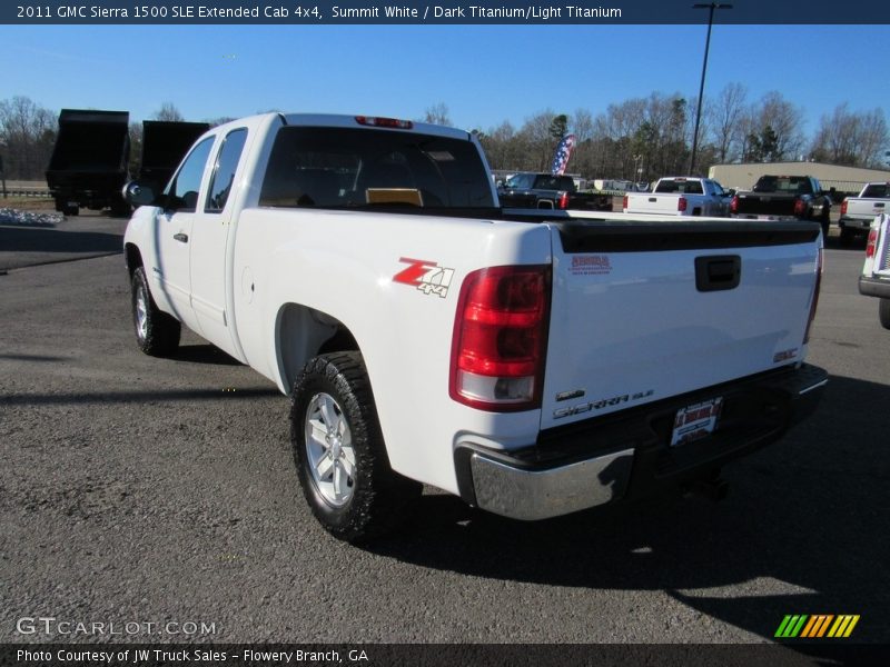 Summit White / Dark Titanium/Light Titanium 2011 GMC Sierra 1500 SLE Extended Cab 4x4