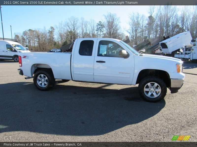 Summit White / Dark Titanium/Light Titanium 2011 GMC Sierra 1500 SLE Extended Cab 4x4