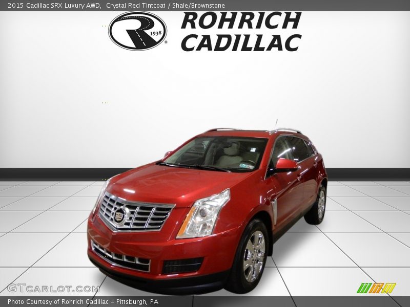 Crystal Red Tintcoat / Shale/Brownstone 2015 Cadillac SRX Luxury AWD