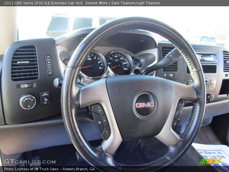 Summit White / Dark Titanium/Light Titanium 2011 GMC Sierra 1500 SLE Extended Cab 4x4