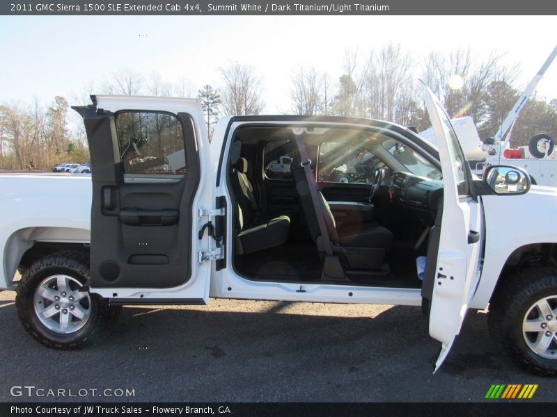 Summit White / Dark Titanium/Light Titanium 2011 GMC Sierra 1500 SLE Extended Cab 4x4