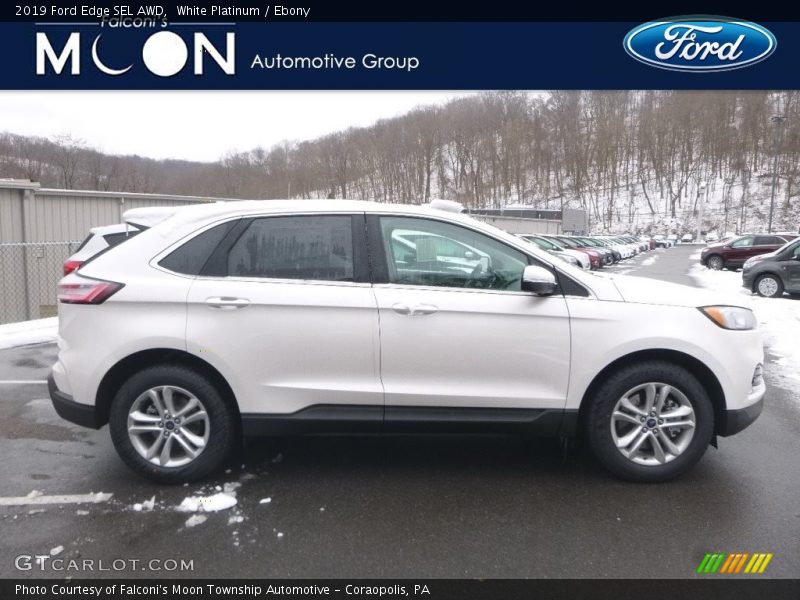 White Platinum / Ebony 2019 Ford Edge SEL AWD