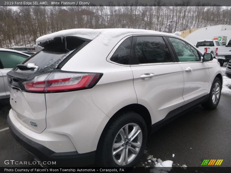 White Platinum / Ebony 2019 Ford Edge SEL AWD