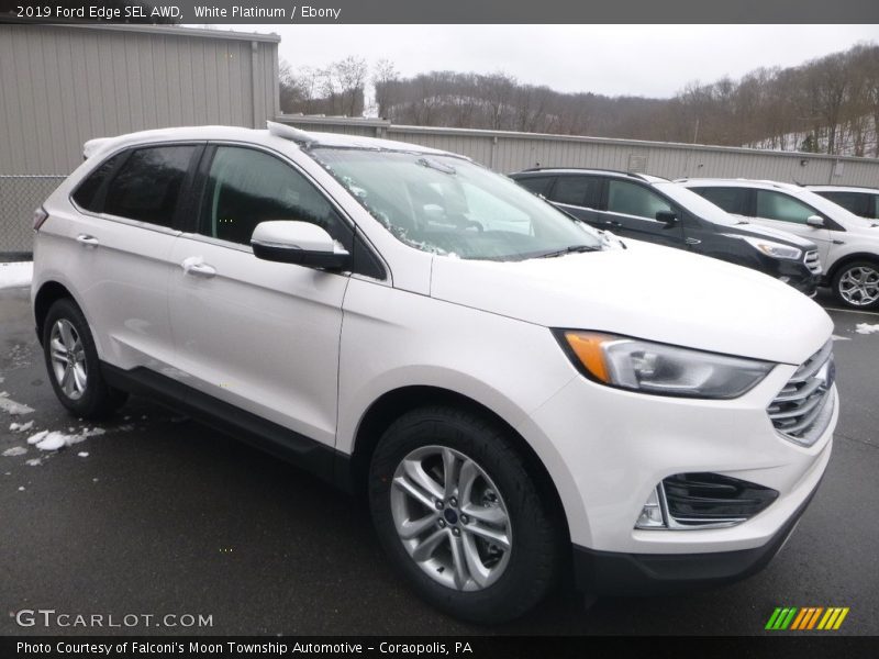 White Platinum / Ebony 2019 Ford Edge SEL AWD