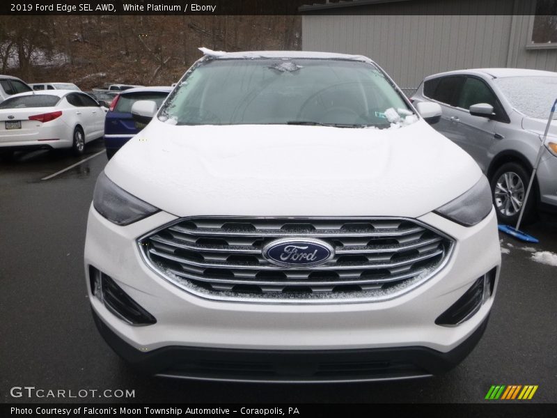 White Platinum / Ebony 2019 Ford Edge SEL AWD