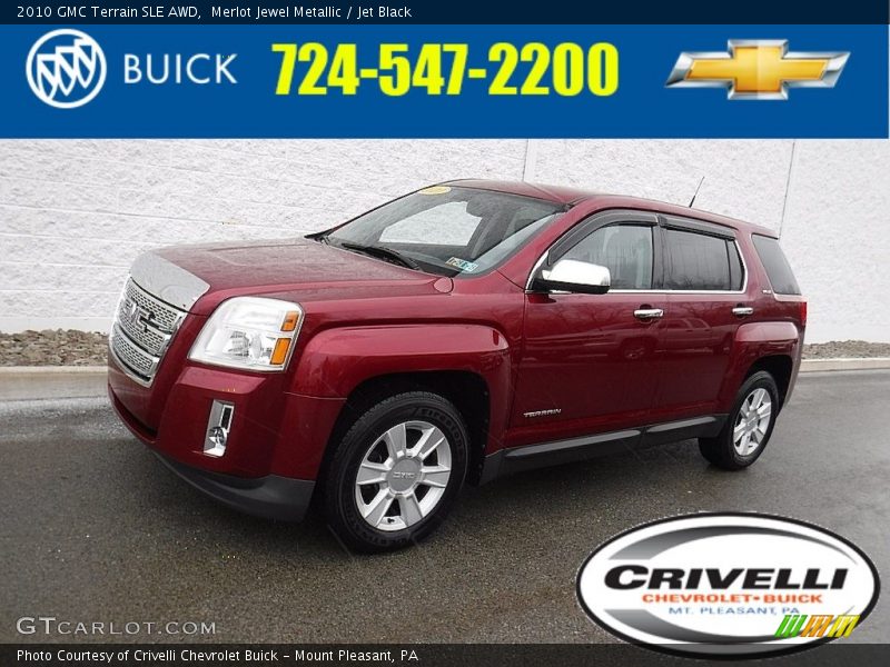 Merlot Jewel Metallic / Jet Black 2010 GMC Terrain SLE AWD