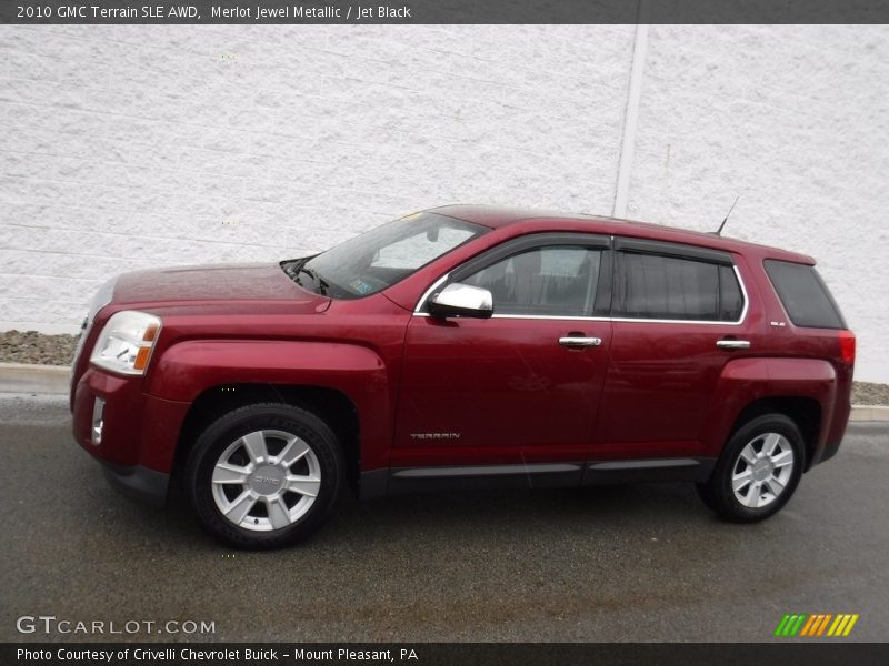 Merlot Jewel Metallic / Jet Black 2010 GMC Terrain SLE AWD