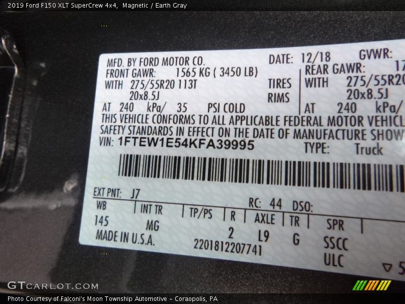 Magnetic / Earth Gray 2019 Ford F150 XLT SuperCrew 4x4