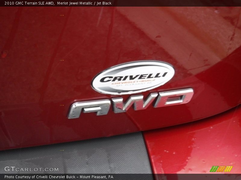 Merlot Jewel Metallic / Jet Black 2010 GMC Terrain SLE AWD