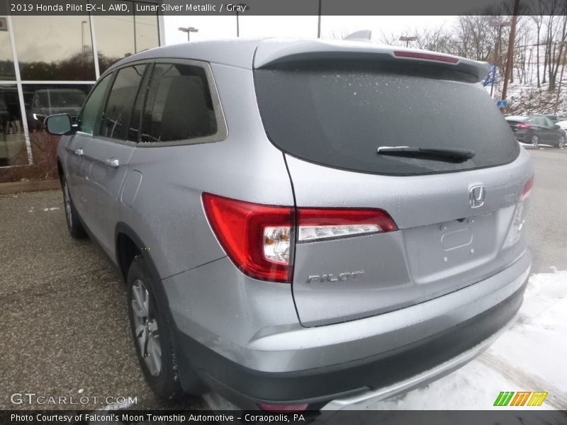 Lunar Silver Metallic / Gray 2019 Honda Pilot EX-L AWD