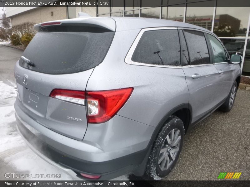 Lunar Silver Metallic / Gray 2019 Honda Pilot EX-L AWD