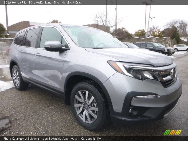 Lunar Silver Metallic / Gray 2019 Honda Pilot EX-L AWD