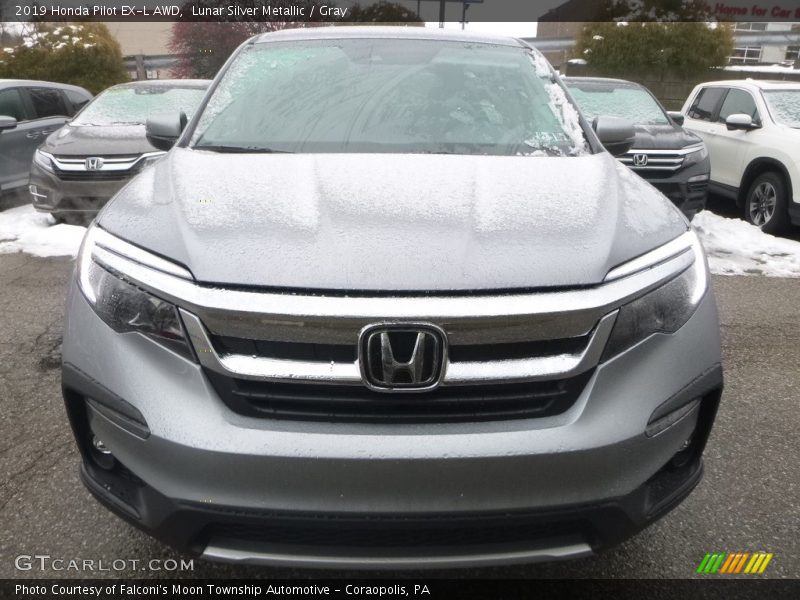 Lunar Silver Metallic / Gray 2019 Honda Pilot EX-L AWD
