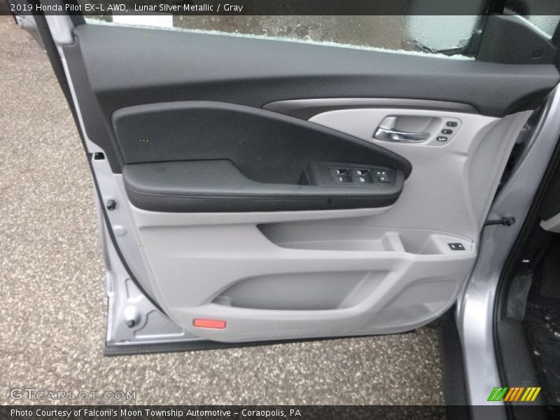 Lunar Silver Metallic / Gray 2019 Honda Pilot EX-L AWD
