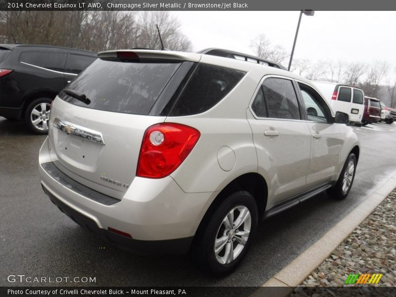Champagne Silver Metallic / Brownstone/Jet Black 2014 Chevrolet Equinox LT AWD