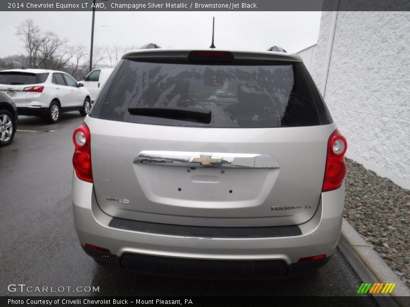 Champagne Silver Metallic / Brownstone/Jet Black 2014 Chevrolet Equinox LT AWD