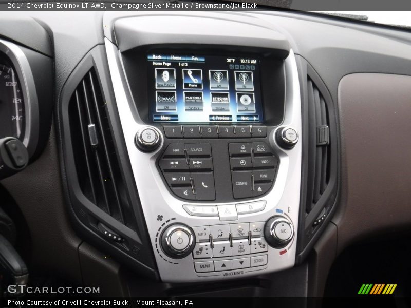Champagne Silver Metallic / Brownstone/Jet Black 2014 Chevrolet Equinox LT AWD