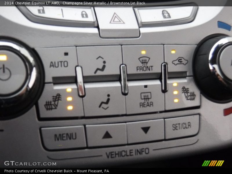 Champagne Silver Metallic / Brownstone/Jet Black 2014 Chevrolet Equinox LT AWD