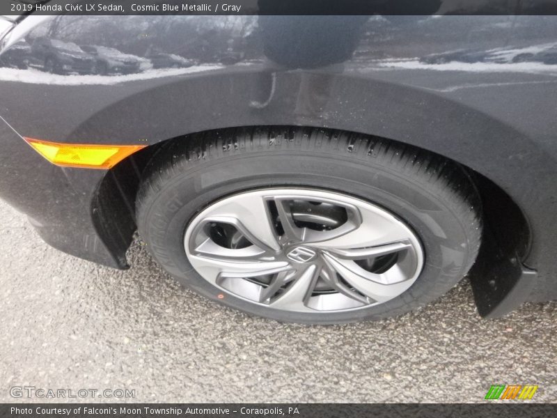 Cosmic Blue Metallic / Gray 2019 Honda Civic LX Sedan