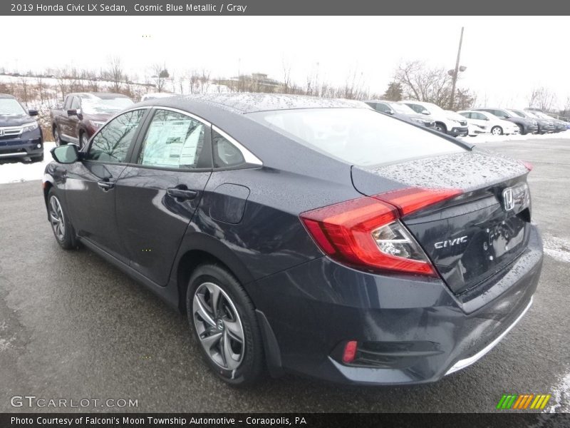 Cosmic Blue Metallic / Gray 2019 Honda Civic LX Sedan