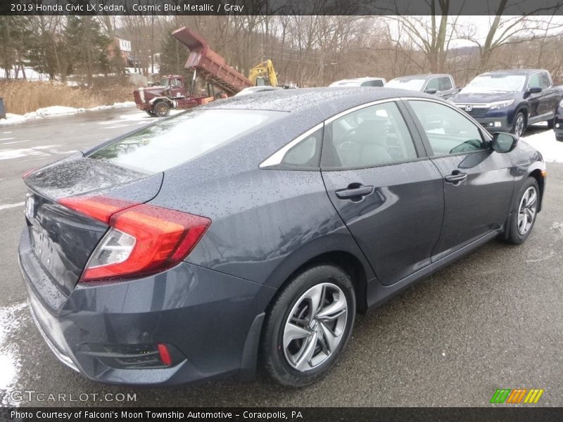 Cosmic Blue Metallic / Gray 2019 Honda Civic LX Sedan