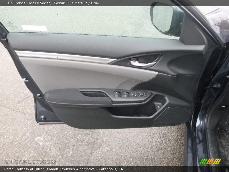 Cosmic Blue Metallic / Gray 2019 Honda Civic LX Sedan