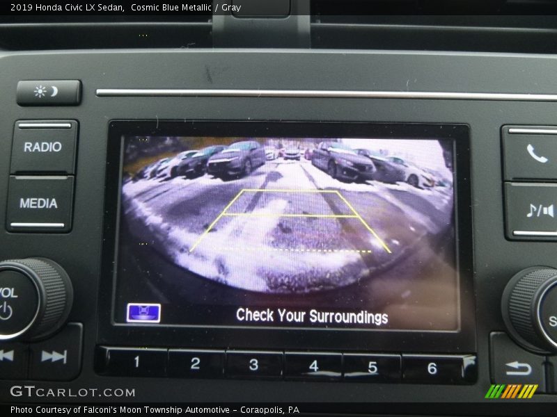 Cosmic Blue Metallic / Gray 2019 Honda Civic LX Sedan