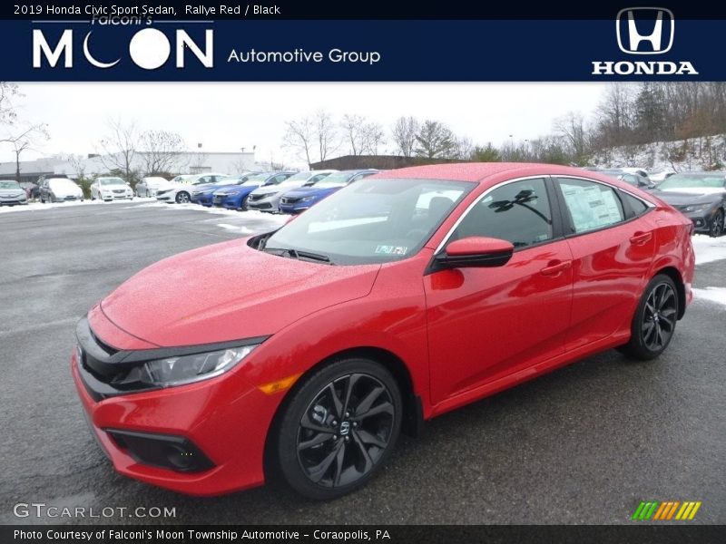 Rallye Red / Black 2019 Honda Civic Sport Sedan