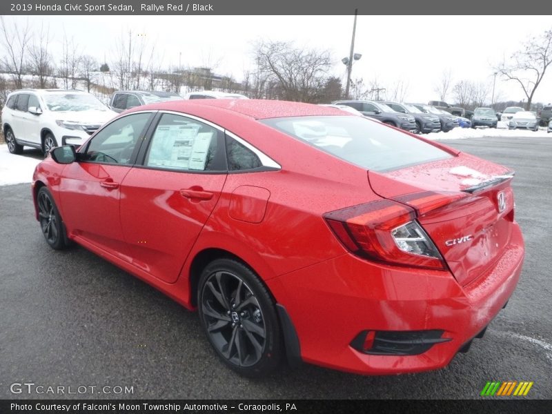 Rallye Red / Black 2019 Honda Civic Sport Sedan