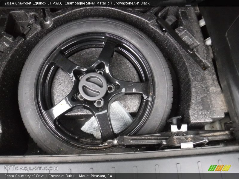 Champagne Silver Metallic / Brownstone/Jet Black 2014 Chevrolet Equinox LT AWD