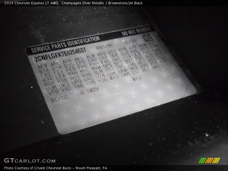 Champagne Silver Metallic / Brownstone/Jet Black 2014 Chevrolet Equinox LT AWD