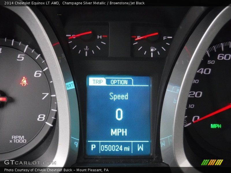 Champagne Silver Metallic / Brownstone/Jet Black 2014 Chevrolet Equinox LT AWD