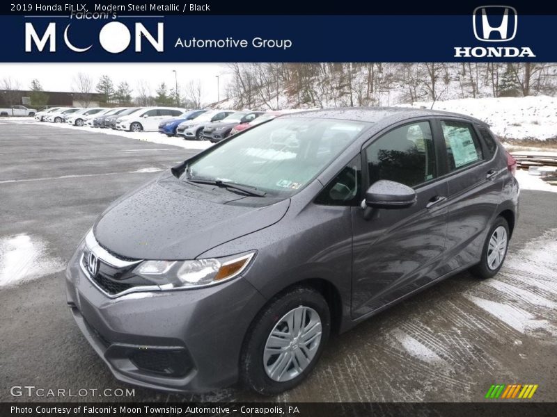 Modern Steel Metallic / Black 2019 Honda Fit LX