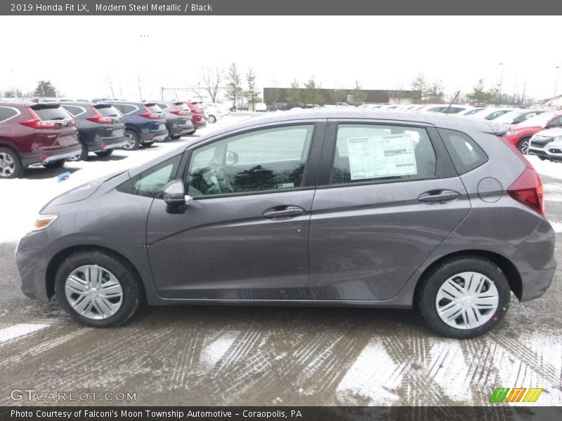 Modern Steel Metallic / Black 2019 Honda Fit LX
