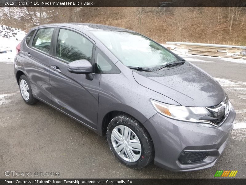 Modern Steel Metallic / Black 2019 Honda Fit LX