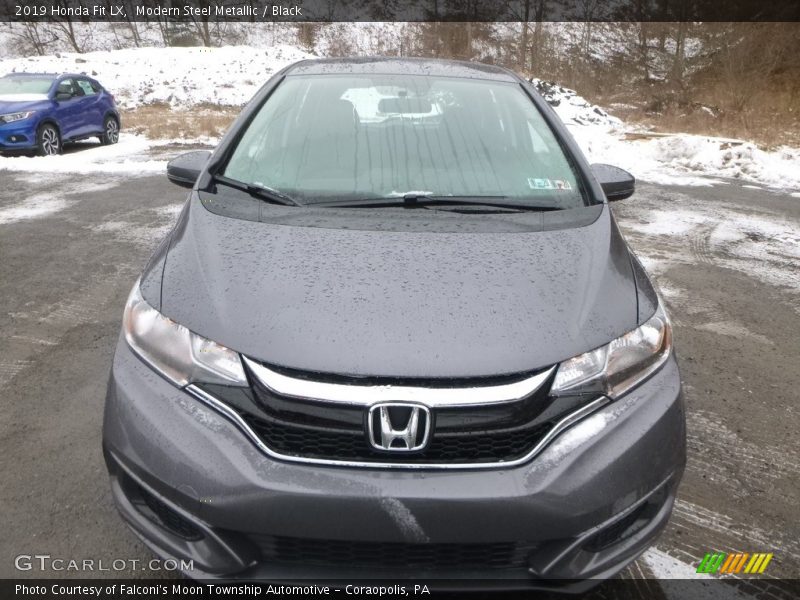 Modern Steel Metallic / Black 2019 Honda Fit LX