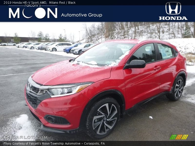 Milano Red / Black 2019 Honda HR-V Sport AWD