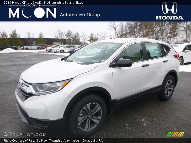 Platinum White Pearl / Black 2019 Honda CR-V LX AWD