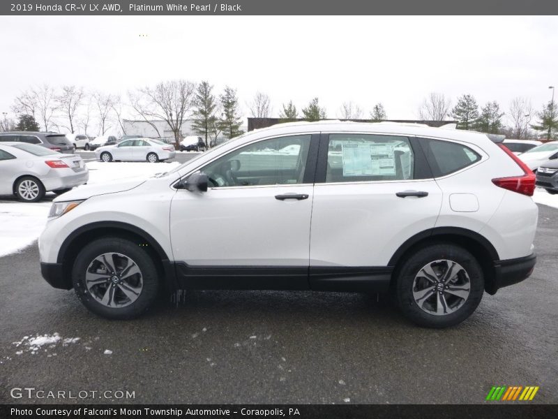 Platinum White Pearl / Black 2019 Honda CR-V LX AWD