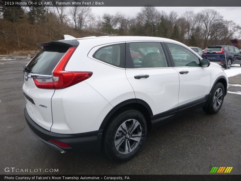 Platinum White Pearl / Black 2019 Honda CR-V LX AWD