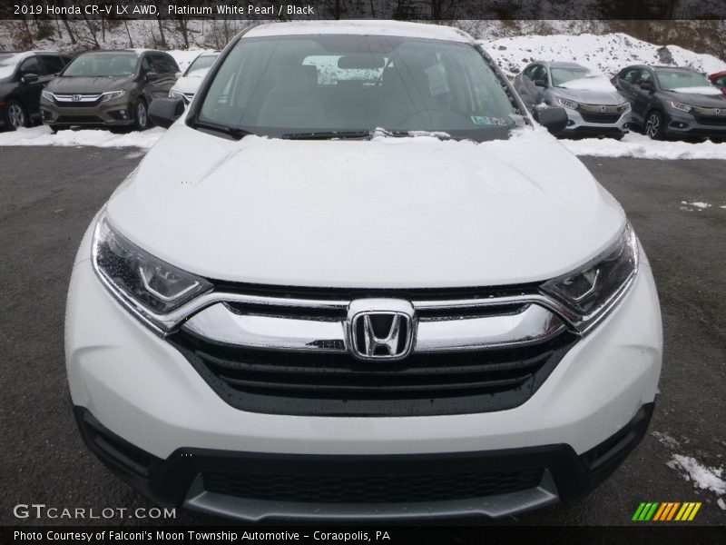 Platinum White Pearl / Black 2019 Honda CR-V LX AWD