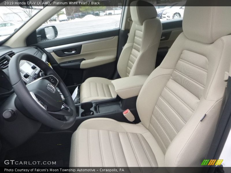 Platinum White Pearl / Black 2019 Honda CR-V LX AWD