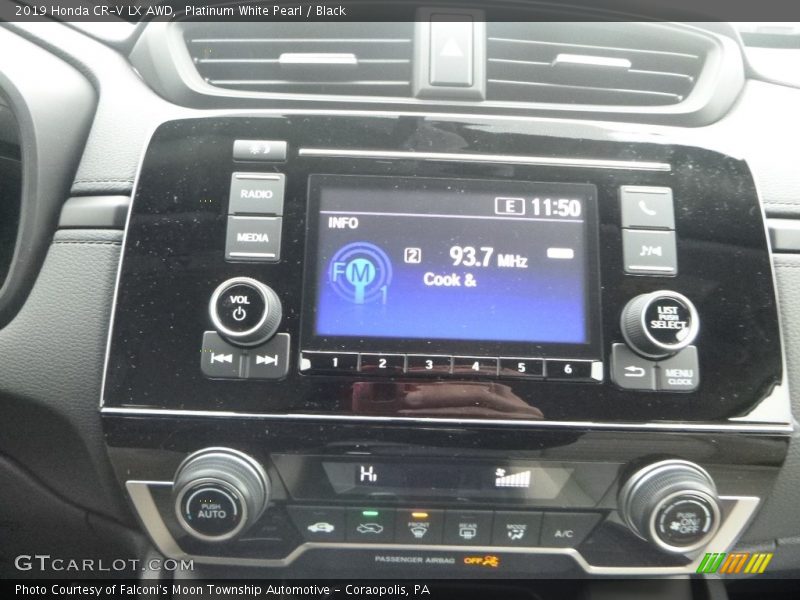 Platinum White Pearl / Black 2019 Honda CR-V LX AWD