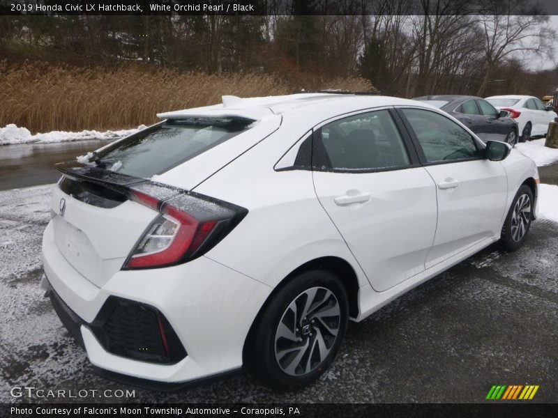 White Orchid Pearl / Black 2019 Honda Civic LX Hatchback