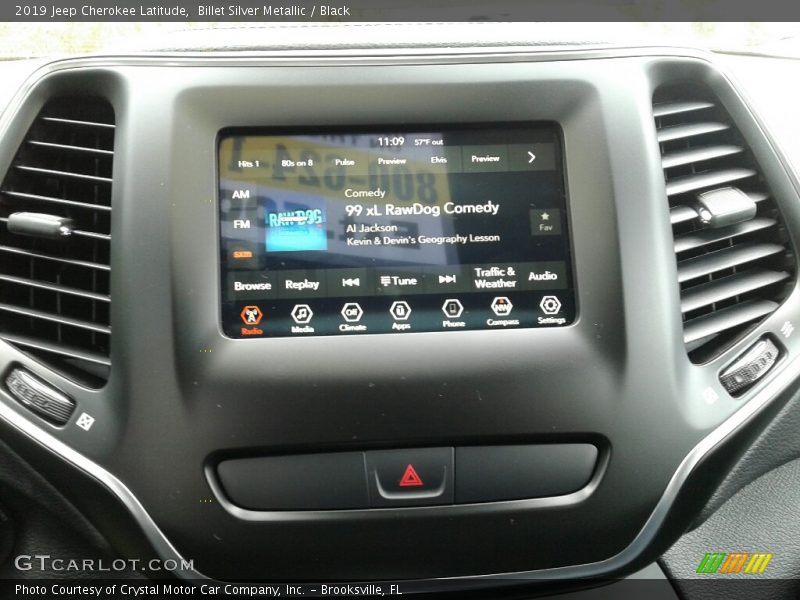 Billet Silver Metallic / Black 2019 Jeep Cherokee Latitude